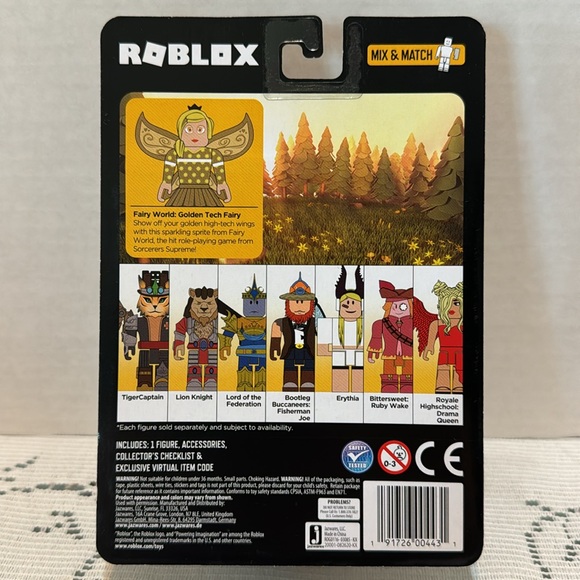 Roblox Fairy World Golden Tech Fairy Figure Toy With Code - Picture 2 of 2